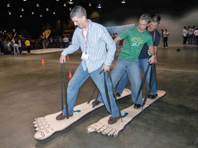 Big Foot teamwork race game rental Cincinnati Ohio