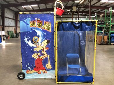 Indoor Dunk Tank Splash Attachment for Bucket Dump Game Rental Cincinnati Ohio