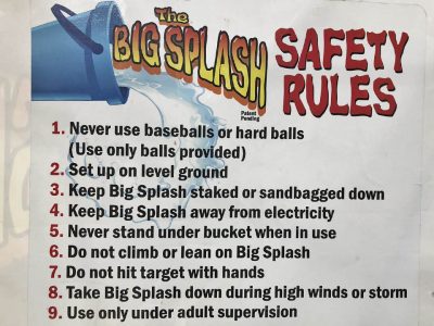 Big Splash Reverse Dunk Tank Bucket Dump Water Carnival Game Rental Cincinnati Ohio