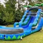 15' Blue Rush Inflatable Water Slide - Wet or Dry Slide - Cincinnati, Ohio