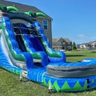 15' Blue rush Inflatable Water Slide - Wet or Dry Slide - Cincinnati, Ohio