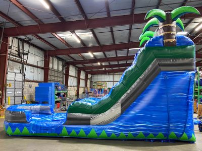 15' Blue rush Inflatable Water Slide - Wet or Dry Slide - Cincinnati, Ohio