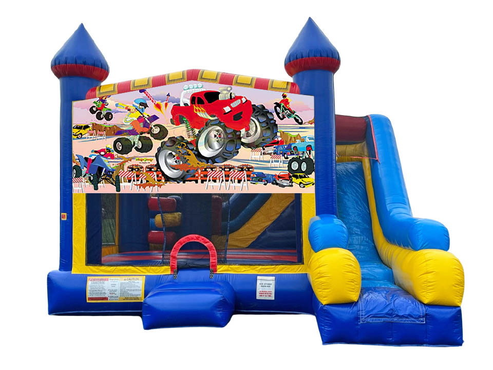 Monster Truck Castle Inflatable Combo