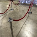 Chrome Stanchion Post with Red Velvet Ropes Rental Cincinnati Ohio