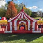 Circus Themed Preschool Inflatable Playland with Slide and Ball Pit Rental Cincinnati Ohio