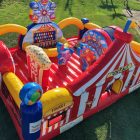 Circus Themed Preschool Inflatable Playland with Slide and Ball Pit Rental Cincinnati Ohio