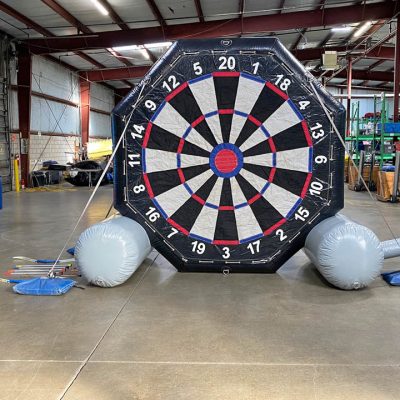 Giant Inflatable Soccer Kick Darts Bullseye Velcro Arrow Rental Cincinnati Ohio