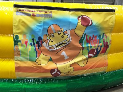 Football Fumble Inflatable Giant hungry hippo chow down rental cincinnati ohio