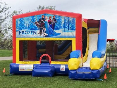Elsa Frozen Playhouse Inflatable Bounce House and Slide Combo Rental Cincinnati Ohio
