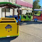 Halloween Holiday Trackless Train Rental with Engineer Cincinnati Ohio Kentucky