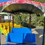 Halloween Holiday Trackless Train Rental with Engineer Cincinnati Ohio Kentucky