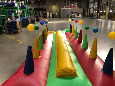 Inflatable hoverball air ball race game rental cincinnati ohio