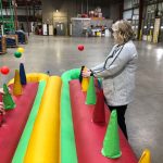 Inflatable hoverball air ball race game rental cincinnati ohio