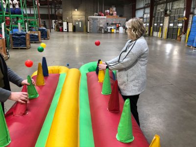 Inflatable hoverball air ball race game rental cincinnati ohio