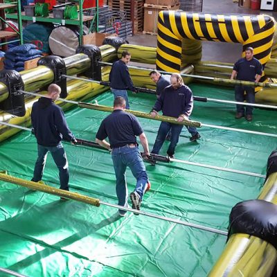 Inflatable giant human foosball game rental cincinnati ohio