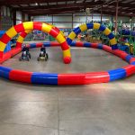 Inflatable Race Track and Competition Race Kart Pedal Go Cart Rental Cincinnati Ohio