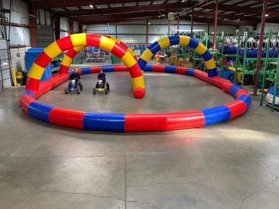 Inflatable Race Track and Competition Race Kart Pedal Go Cart Rental Cincinnati Ohio