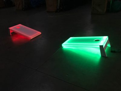 LED Glow in the dark Cornhole game rental cincinnati ohio