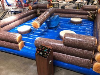 Inflatable Mechanical Redneck Log Slammer Wipeout Meltdown Rental Cincinnati Ohio