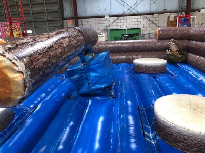 Inflatable Mechanical Redneck Log Slammer Wipeout Meltdown Rental Cincinnati Ohio