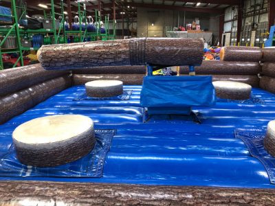 Inflatable Mechanical Redneck Log Slammer Wipeout Meltdown Rental Cincinnati Ohio