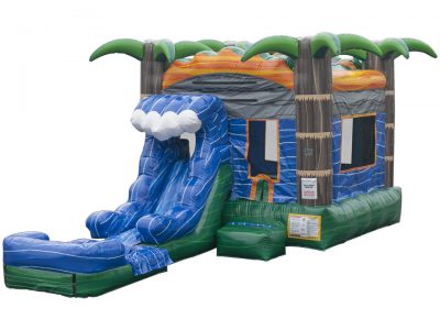 Tropical Monsoon Madness Wet/dry Bounce House Water Slide Inflatable Combo rental cincinnati ohio