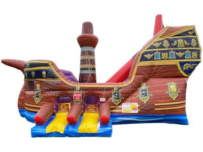 inflatable pirate ship climb slide and bounce combo party rental cincinnati ohio
