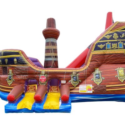 inflatable pirate ship climb slide and bounce combo party rental cincinnati ohio