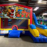 Santa Claus Playhouse Inflatable Bounce House and Slide Combo Rental Cincinnati Ohio