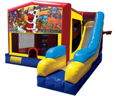 Christmas Santa Claus Playhouse Inflatable Bounce House and Slide Combo Rental Cincinnati Ohio