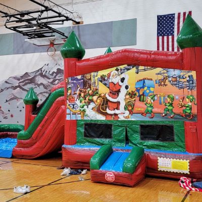 Santa Claus Christmas Theme Bounce House & Water Slide Inflatable Combo Rental Cincinnati Ohio