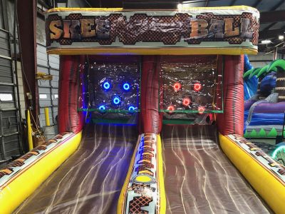 Inflatable skee ball arcade game rental with scoring, Cincinnati, Ohio