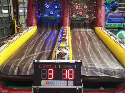 Inflatable skee ball arcade game rental with scoring, Cincinnati, Ohio