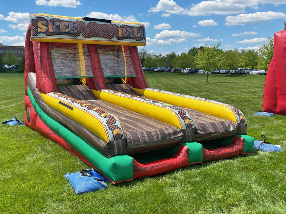 Skee Ball 2.0 with Scoring - 2 Player, 2 Lane Inflatable Arcade Game Rental, Cincinnati A-1 Amusement Party Rentals Inflatables Bouncehouse Games