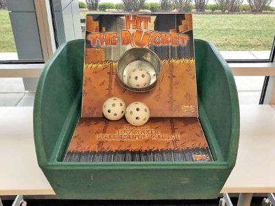 Table Top Carnival Skill Game - Hit The Bucket Ball Toss Rental Cincinnati Ohio