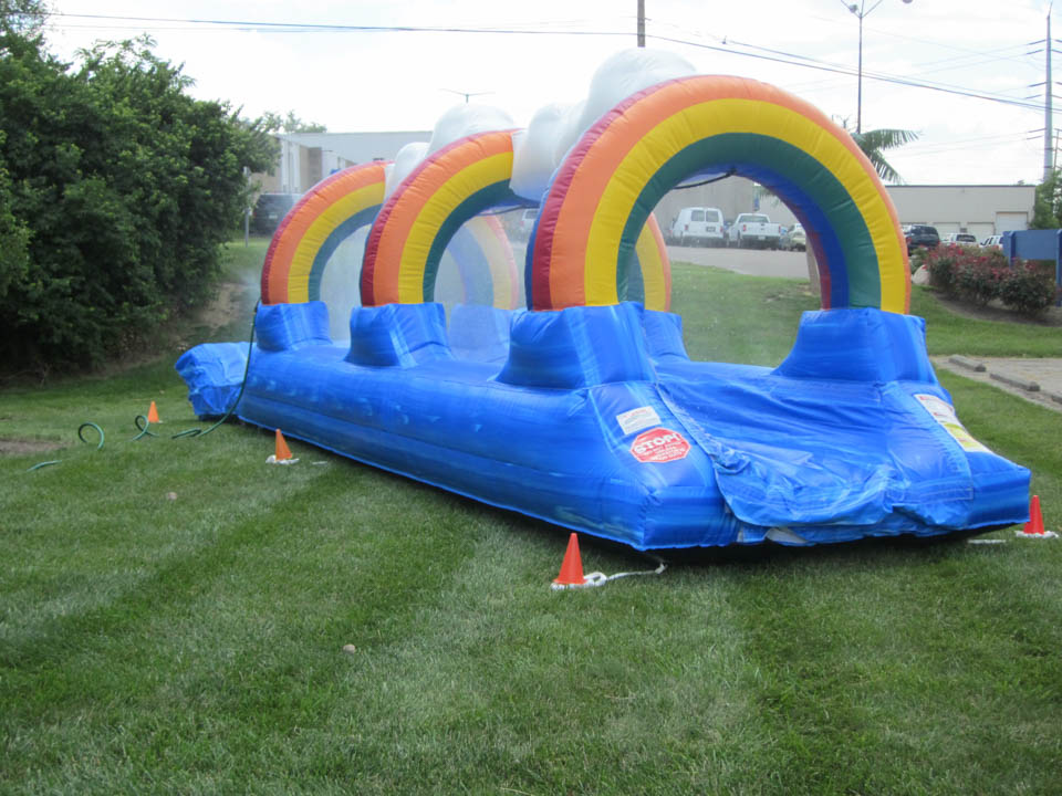 Rainbow Inflatable Water Slide 