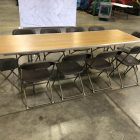 rectangular Banquet table and brown chair rental cincinnati ohio