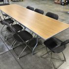 rectangular Banquet table and brown chair rental cincinnati ohio