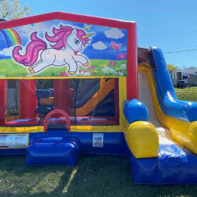Unicorn Playhouse - Customize-able Inflatable Bounce House Slide Combo Rental Cincinnati Ohio