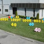 40th birthday Custom Yard Cards & Signs Rentals Cincinnati Ohio