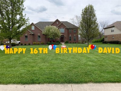 Yard Card - Balloons Lawn Greeting Rental Cincinnati Ohio