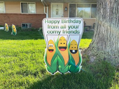 Birthday corn ears old Yard Cards & Signs Rentals Cincinnati Ohio