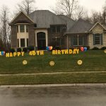 Happy Birthday Yard Card Smiley Faces Sign Rental Cincinnati Ohio