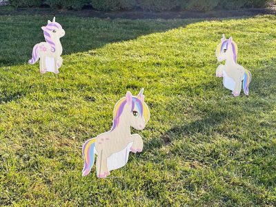 Rainbows & Unicorns Birthday Yard Cards & Signs Rentals Cincinnati Ohio