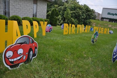 Yard Card - Cars Lawn Greeting Rental Cincinnati Ohio