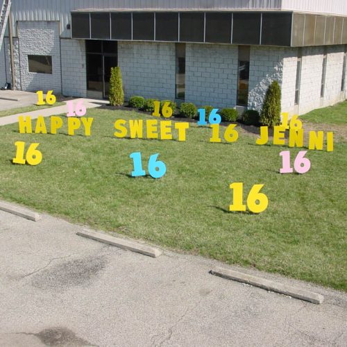 Yard Card Lawn Greeting Customizable Cincinnati A1 Amusement Party Rentals Inflatables