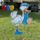 It's a boy stork birth announcement Yard Cards & Signs Rentals Cincinnati Ohio