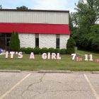 It's a Girl Stork Birth Announcement Yard Cards & Signs Rentals Cincinnati Ohio