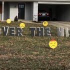 Over the Hill Emojis Yard Cards & Signs Rentals Cincinnati Ohio