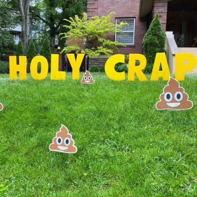 Holy Crap Poop Emojis Birthday Yard Cards & Signs Rentals Cincinnati Ohio